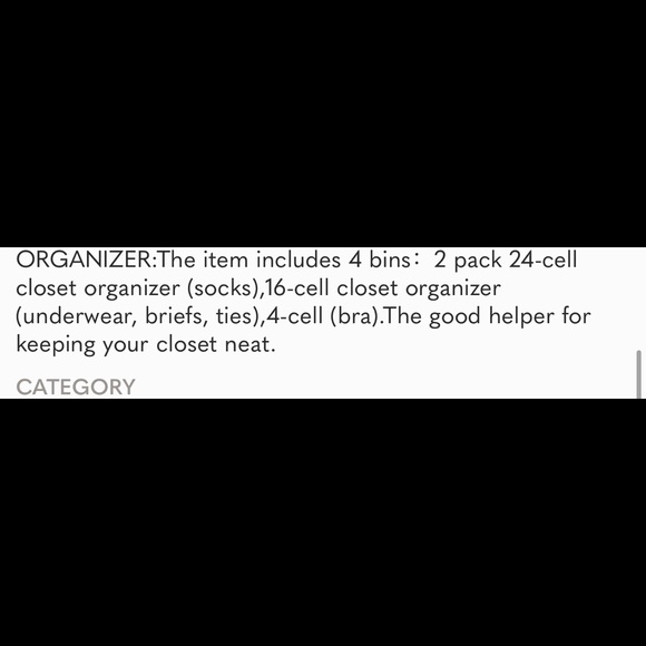 NEW Underwear Drawer Organizer 4 Pack Organizer